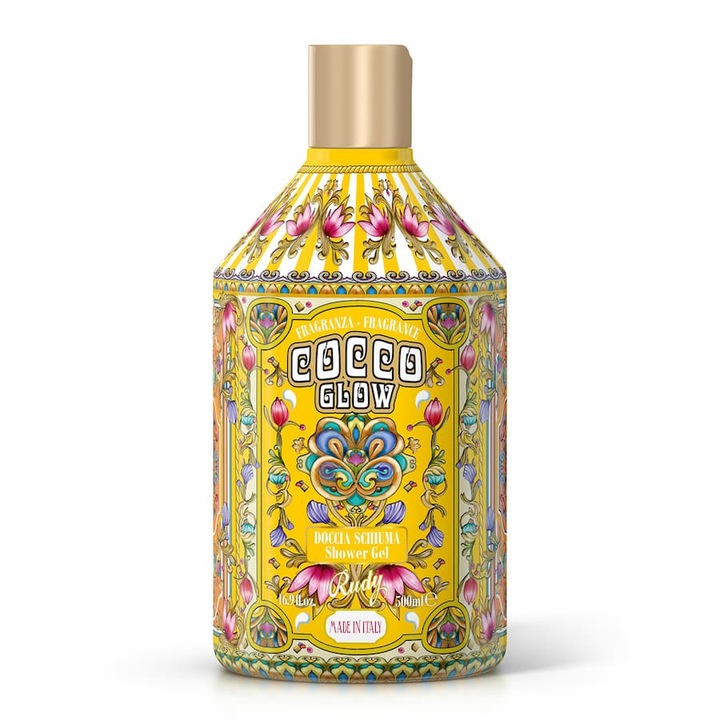 Gel de duș Rudy Profumi, Le Maioliche Gourmand, Cocco Glow, 500 ml, Cocos