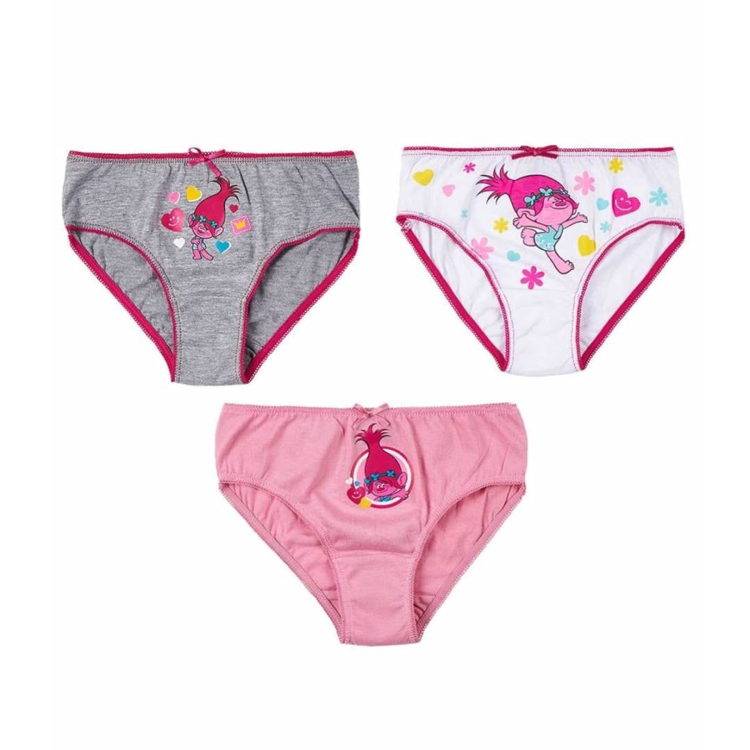 Set 3 perechi chiloti fete Trolls 10 ani