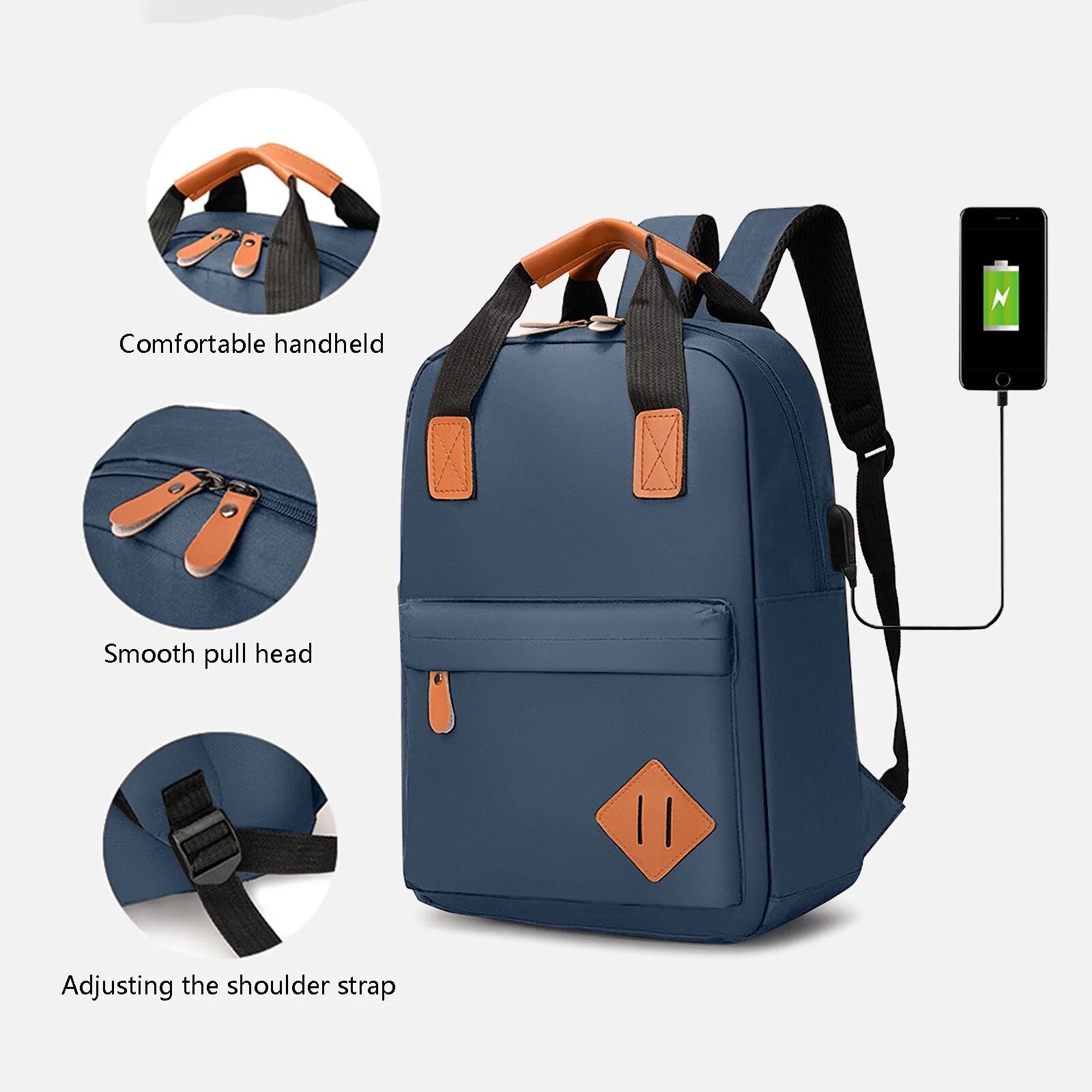 Rucsac laptop set 3 piese, multicolor, 41x29x13cm, 30x18x7cm, 20x8cm