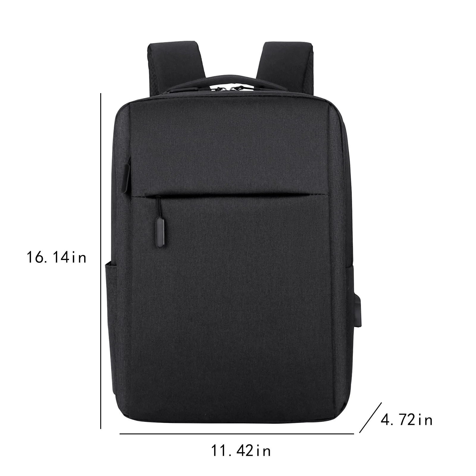 Rucsac business cu port USB, negru, 41x29x12cm