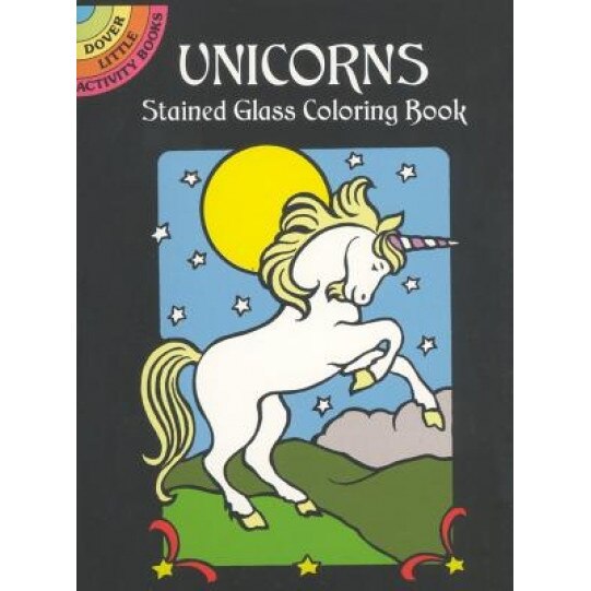 Unicorns Stained Glass Coloring Book, Marty Noble
