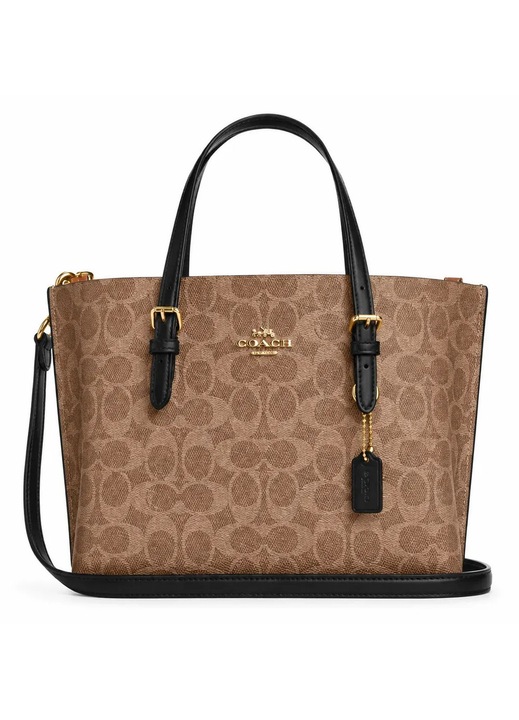 Geantă de damă Coach Mollie Tote 25 In Signature Canvas, Maro