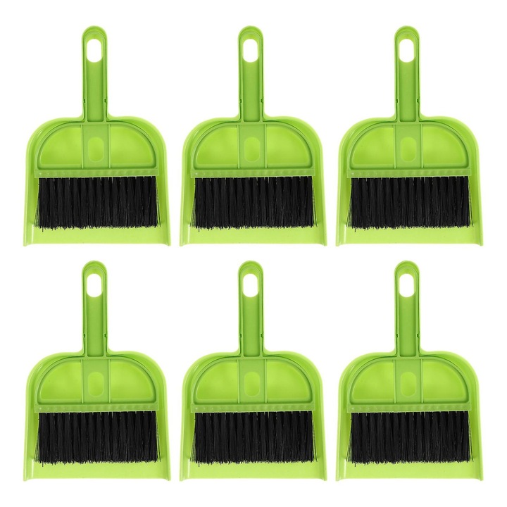 Set 6 maturi si farfurii pentru birou, plastic, multicolor, 18.5x12x3cm