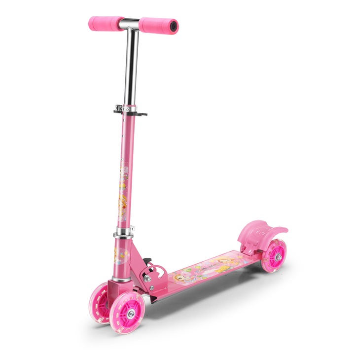 Action One Roller, Smiley, 4 fényes kerékkel, Rózsaszín