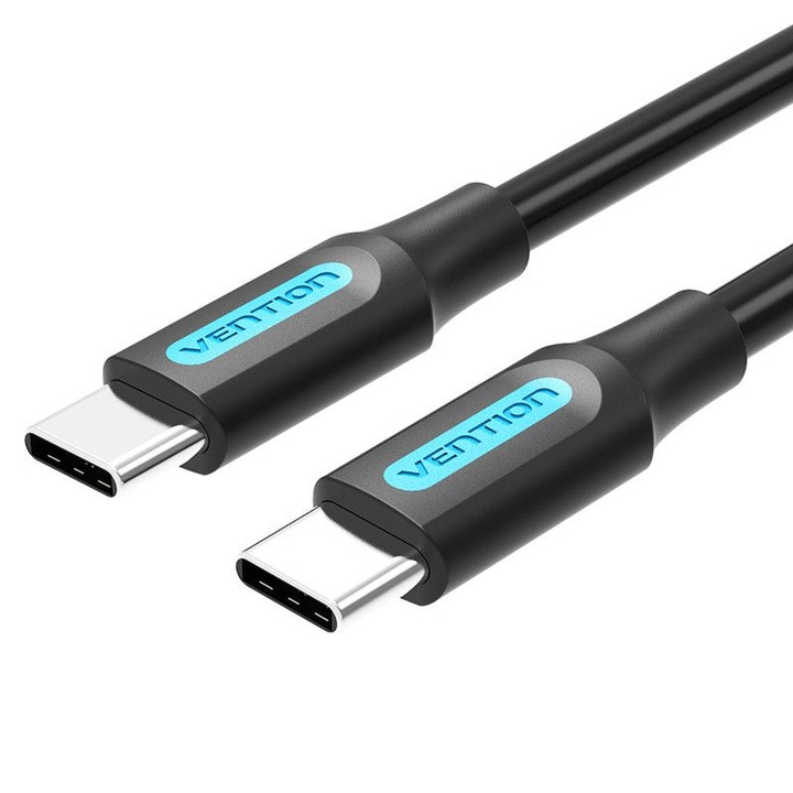 Vention USB 2.0 C to USB-C Cable 1m Black, 306147, Kábel