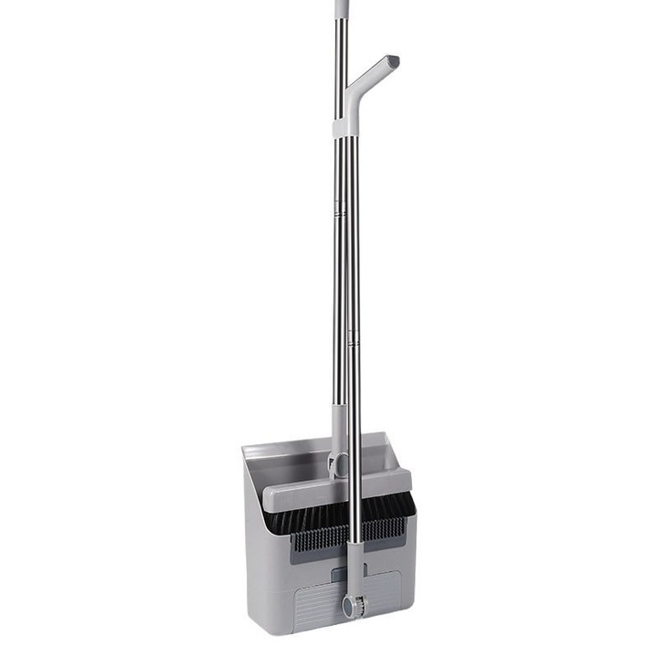 Kit combinat matura cu faras, 3 in 1, pentru maturarea podelelor interioare si impingerea maturii exterioare cu faras. Kit matura si faras cu maner reglabil lung de 98 cm