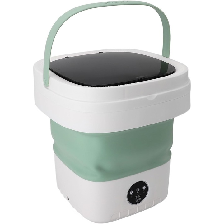 Masina de spalat portabila, masina de spalat mini pliabila de 12L cu centrifugare, masina de spalat pliabila mica pentru femei, calatorii, camping