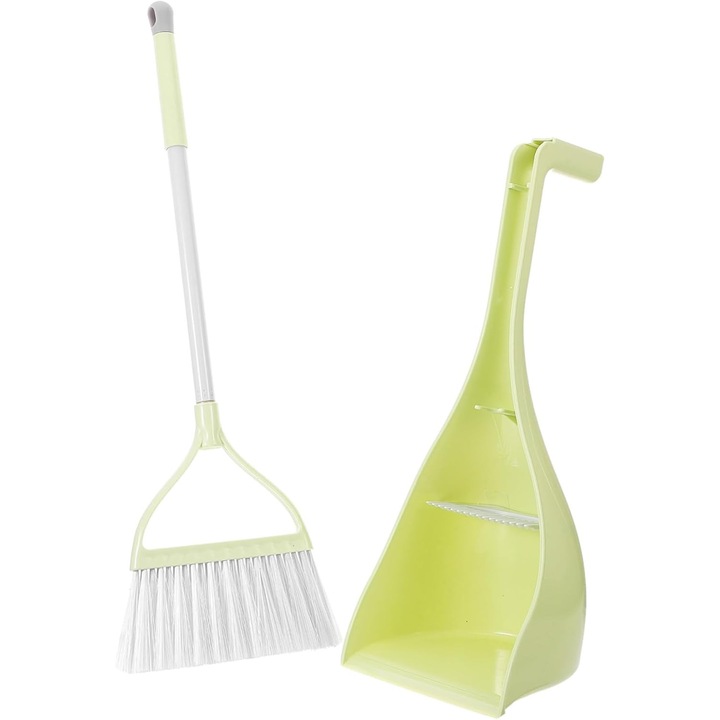 Set 2 in 1 de faras si lopata pentru copii, accesorii de interior si exterior pentru copii mici, pentru treburile casnice