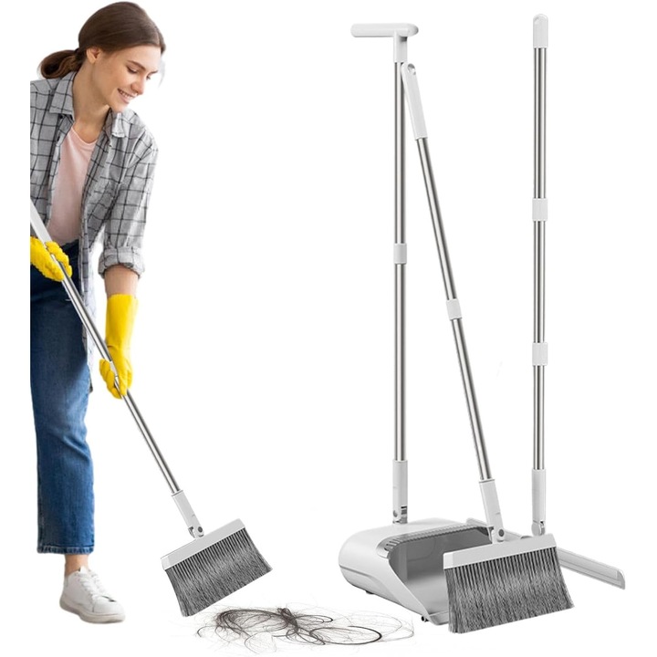 Set compact pliabil de lopata si matura de praf, combinatie de curatare multifunctionala pentru casa, bucatarie si sufragerie