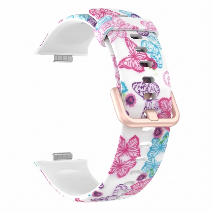 Силиконова каишка за Huawei Watch Fit 3 / 4 / 4 Pro / 5 / 5 Pro, специализирано захващане, метална катарама, многоцветен модел 1