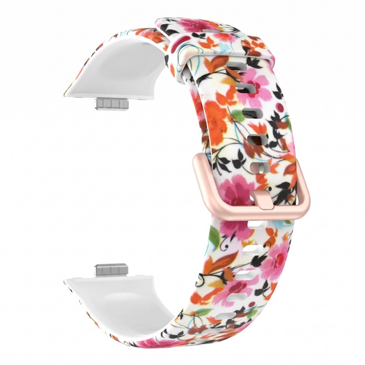 Силиконова каишка за Huawei Watch Fit 3 / 4 / 4 Pro / 5 / 5 Pro, специализирано захващане, метална катарама, многоцветен модел 2