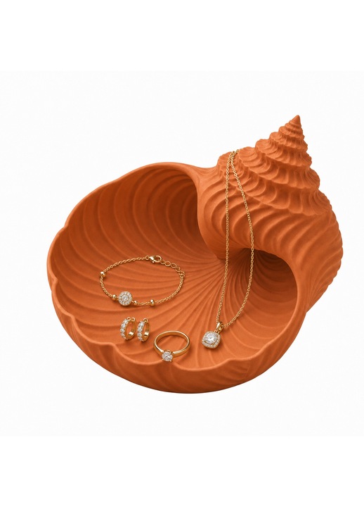 Marova ékszerszervező, PrintForge®, 3D nyomtatott, 20x20x14 cm, PLA-ból készült, BPA-mentes, Narancssárga