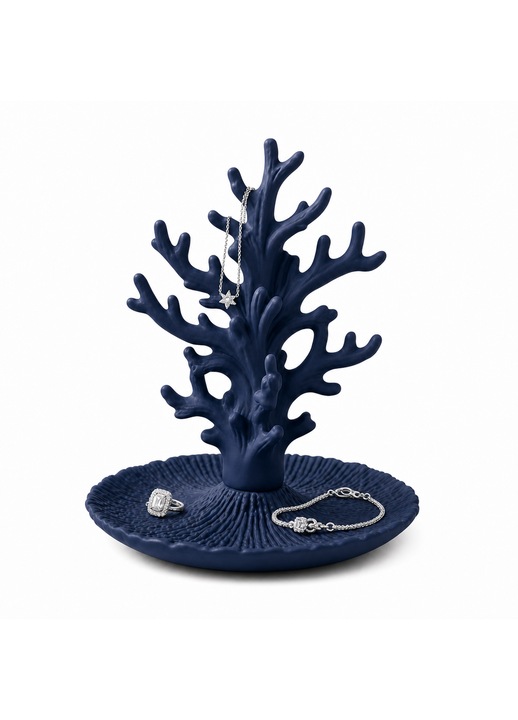 Nerissa ékszerrendező, PrintForge®, 3D nyomtatott, 17x17x23 cm, PLA-ból készült, BPA-mentes, kék