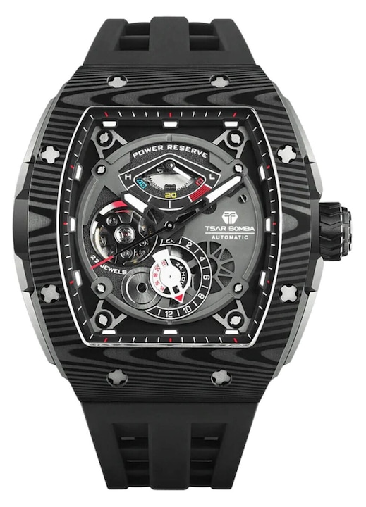 Tsar Bomba TB8210CF2-01 Мъжки часовник Elemental Carbon Automatic 46mm 5ATM