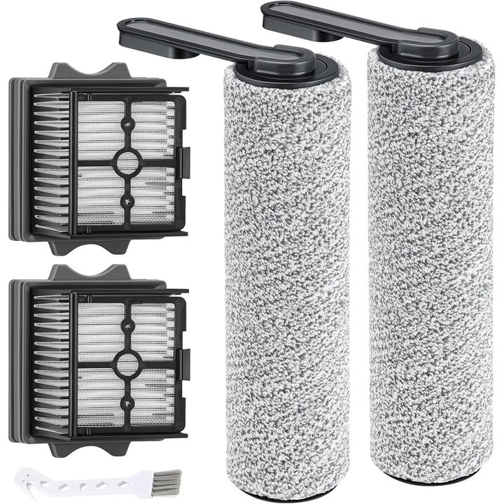 Perie rotativa de schimb Floor One S5 Combo si filtru HEPA compatibile cu aspiratorul Tineco Floor One S5 Combo (2 x perii rotative + 2 x filtre pentru aspirator)