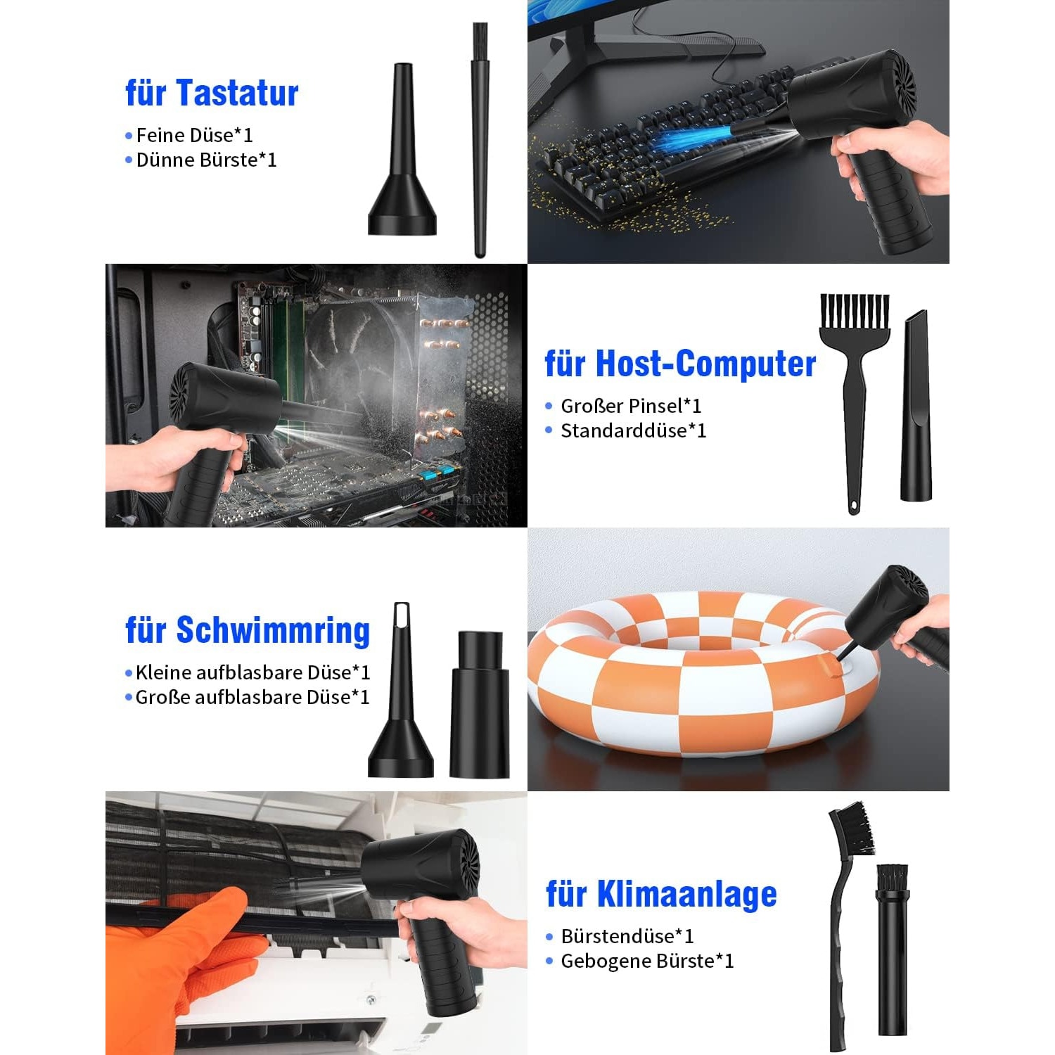 Aspirator portabil ZYBLSSBB, reglabil, USB, alb, compact