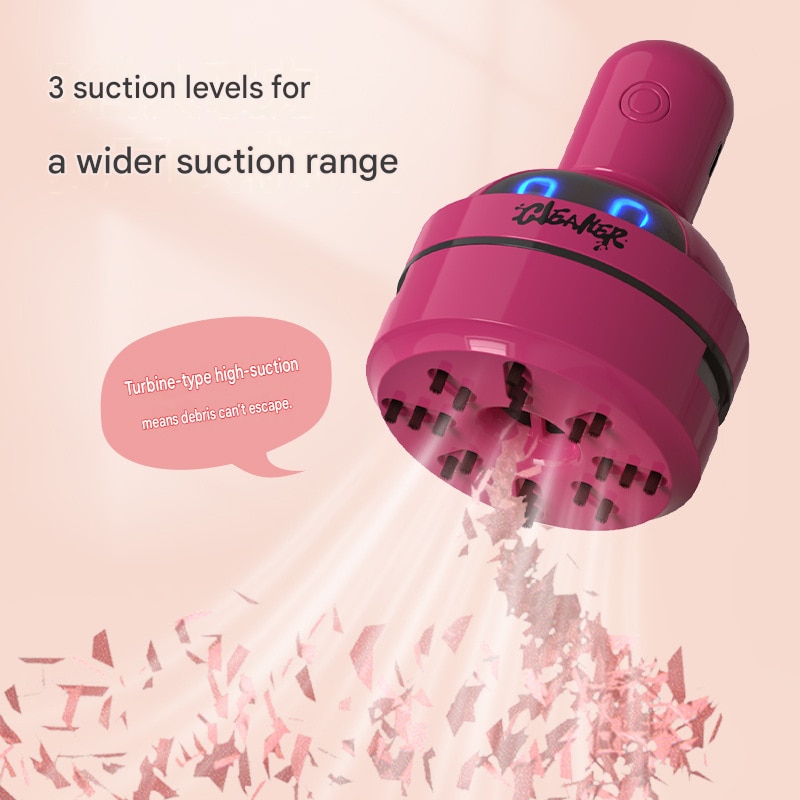 Mini aspirator de birou cu desene animate, radiera portabila, instrument de curatare pentru tastaturi studentesti si aschii de creioane, alb