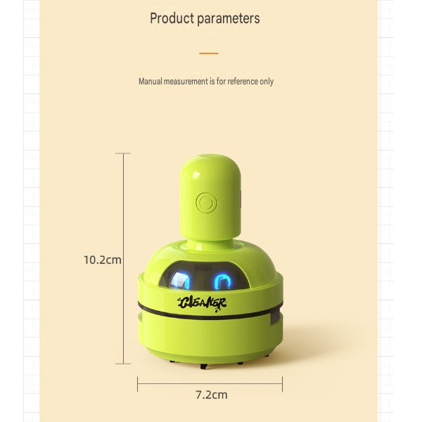 Mini aspirator de birou cu desene animate, radiera portabila, instrument de curatare pentru tastaturi studentesti si aschii de creioane, alb