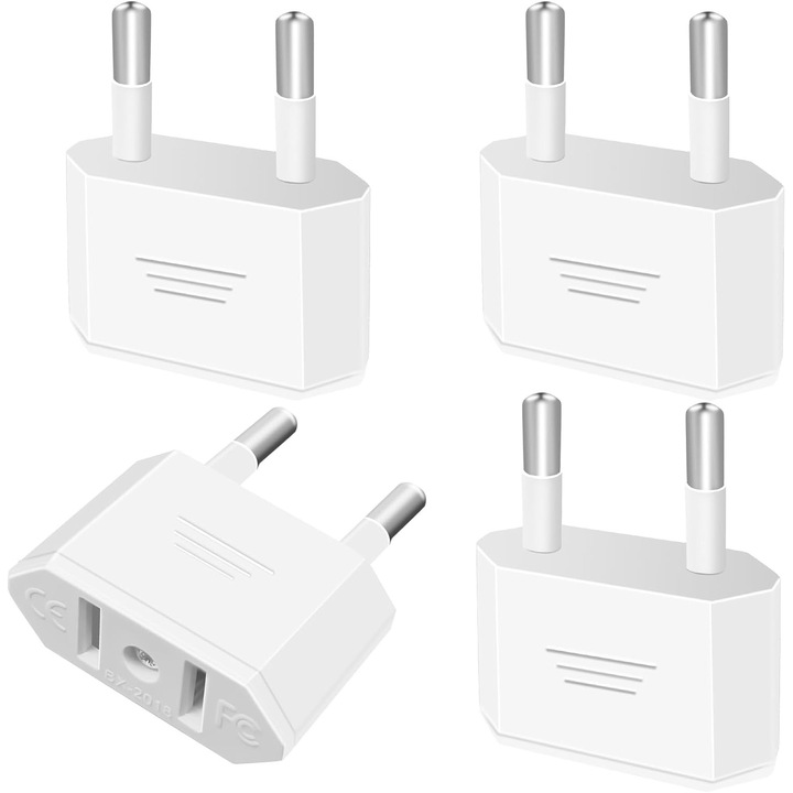 Set adaptor priza SUA cu 4 piese, Adaptor SUA-Franta, Adaptor priza SUA-Germania, Priza de calatorie SUA-UE, Adaptor SUA-UE, Adaptor priza SUA, Adaptor priza UE