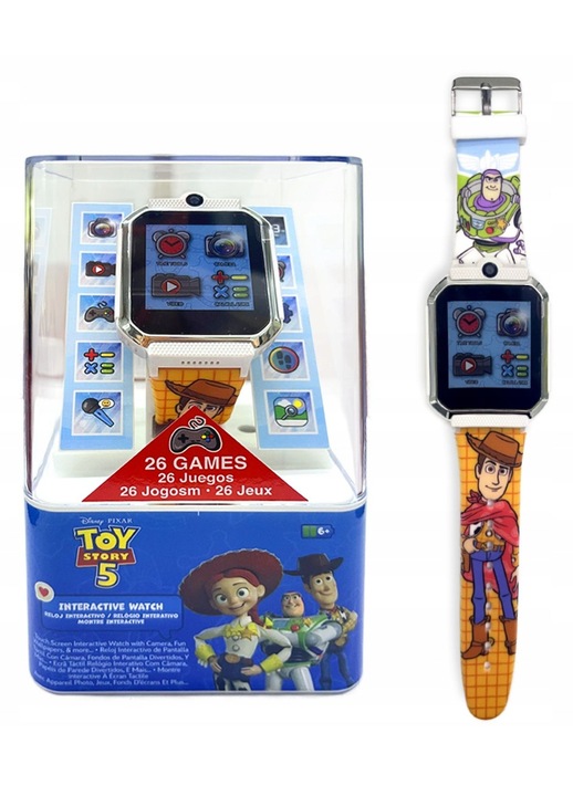 Ceas electronic pentru copii, Kids, TSF4021, 1, 54 inch, 32MB, camera, jocuri educative, reportofon, pedometru, alarma, cronometru, calculator, calendar, player muzical MP3, ecran tactil LCD, curea din silicon reglabila, rezistent la stropire, Toy Story