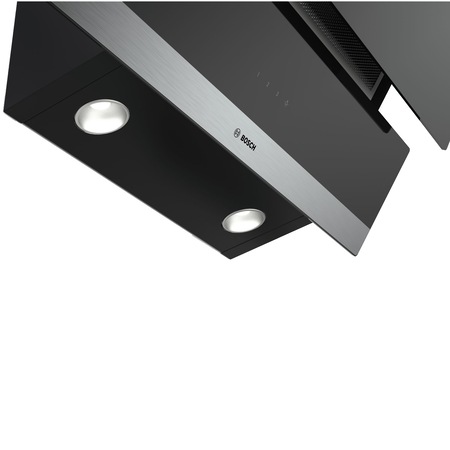 Hota incorporabila decorativa Bosch DWK065G60, Putere de absorbtie 593 mc/h, 60 cm, Sticla neagra