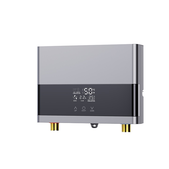 Incalzitor de apa instantaneu de 6000 W, control inteligent al temperaturii 30-55 ℃, model electric fara rezervor cu afisaj LED si telecomanda, pentru bucatarie si baie