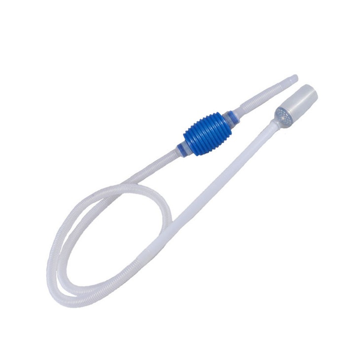 Pompa sifon curatare acvariu plastic alb 1.7m
