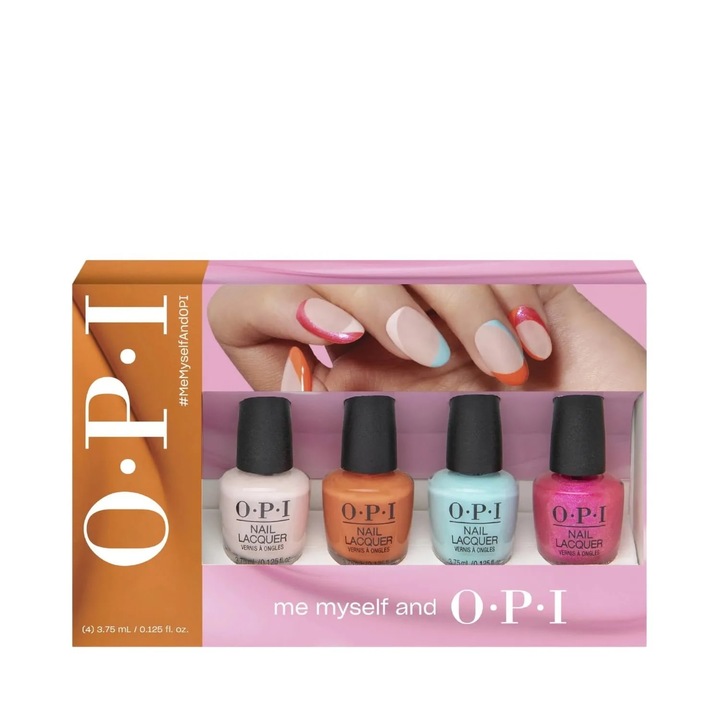 Set 4 nuante lac de unghii, Opi Nail Lacquer Me, Myself and Opi Collection, 4 x 3, 75ml