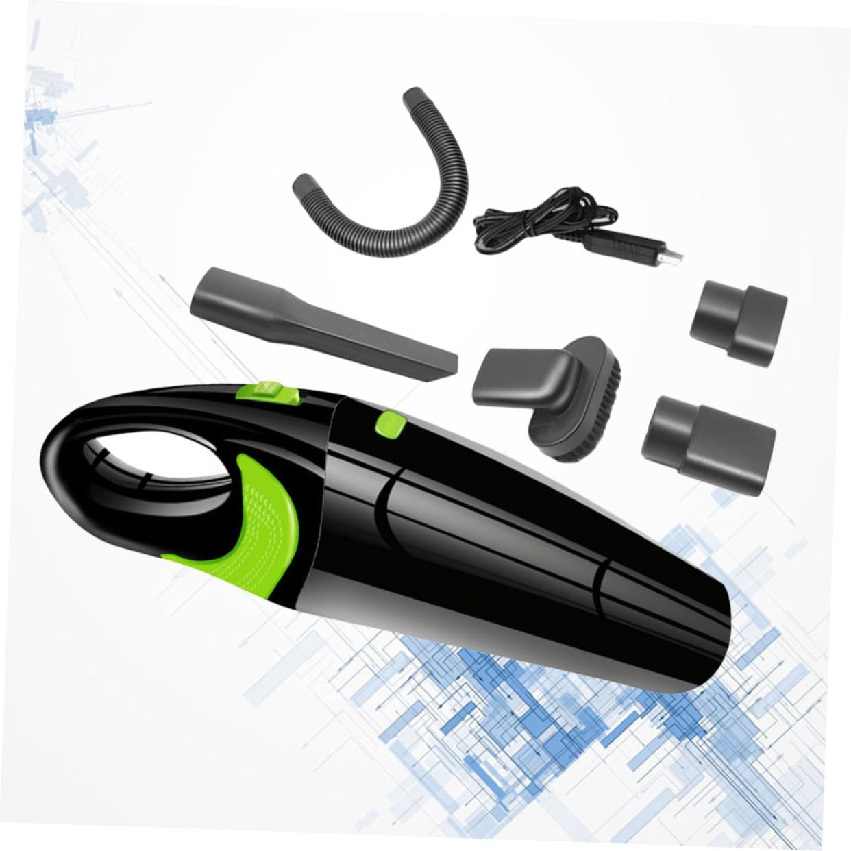 Mini aspirator portabil fara fir reincarcabil prin USB pentru masini mici si colectare rapida a prafului si lichidelor