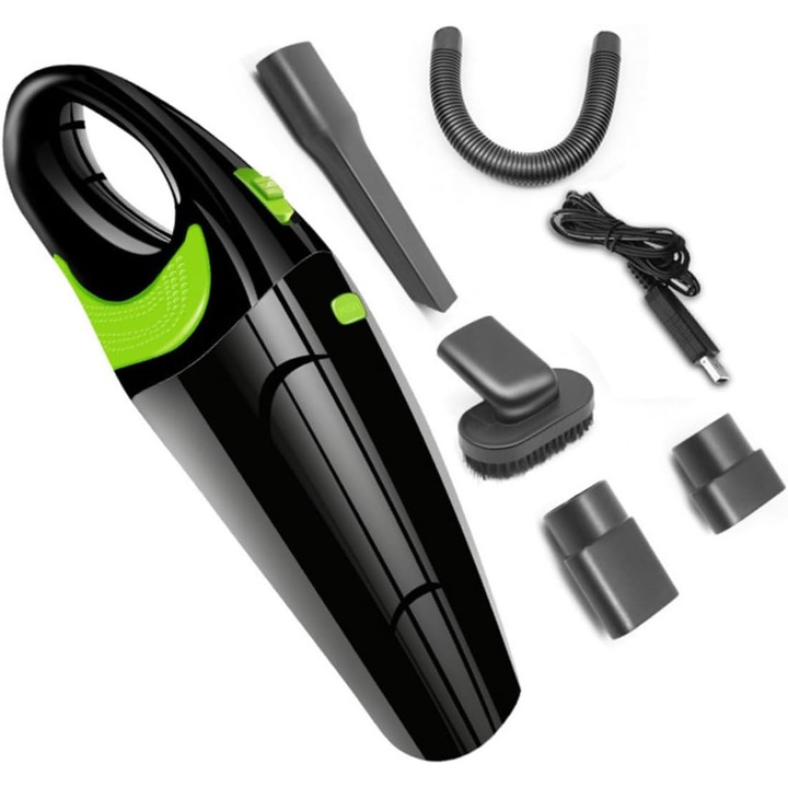 Mini aspirator portabil fara fir reincarcabil prin USB pentru masini mici si colectare rapida a prafului si lichidelor