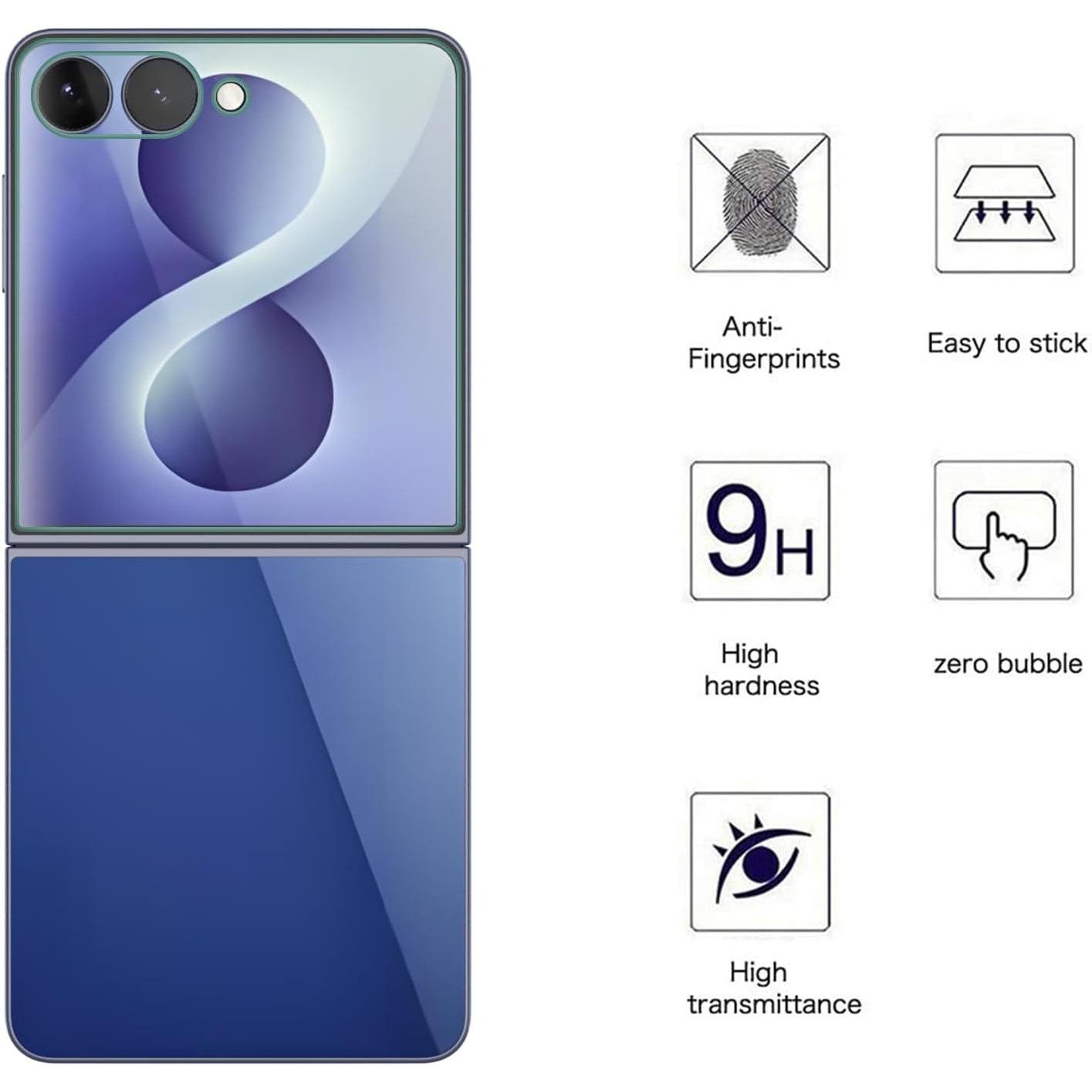 Folie sticla pentru Samsung Galaxy Z Flip8 111d Full Cover / Full Glue tempered glass - clear