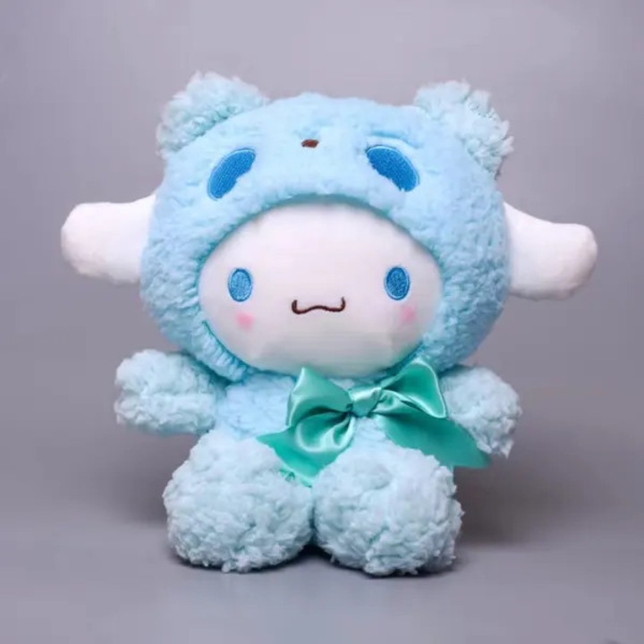 Jucarie din plus kawaii umpluta cu bumbac PP, moale, albastru/alb, 23 cm