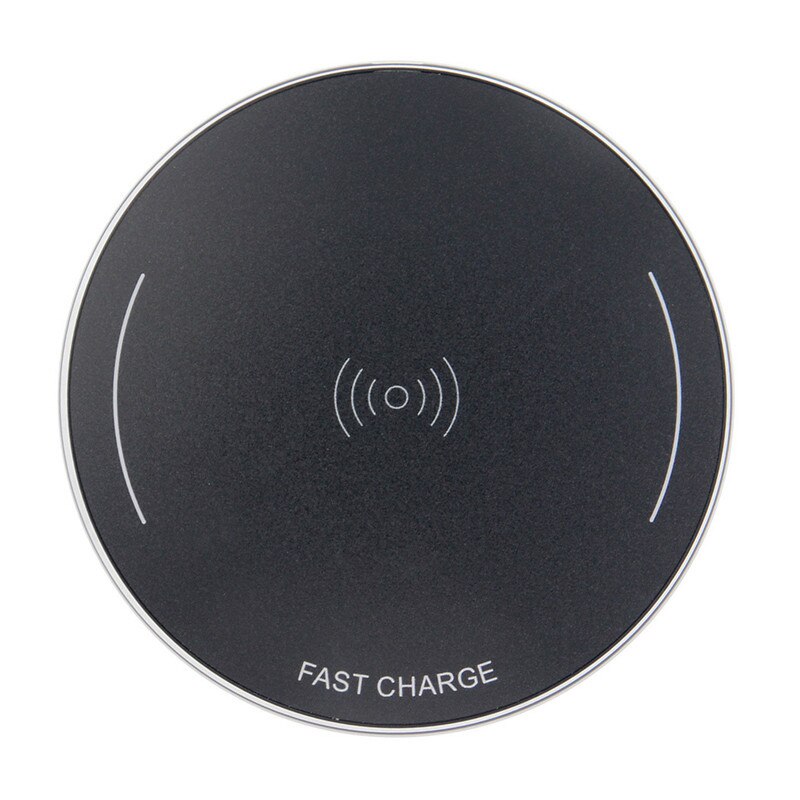 Incarcator aluminiu brand Pyramid® wireless Fast Charging 10W, charging pad pentru iPhone, Samsung, - Negru