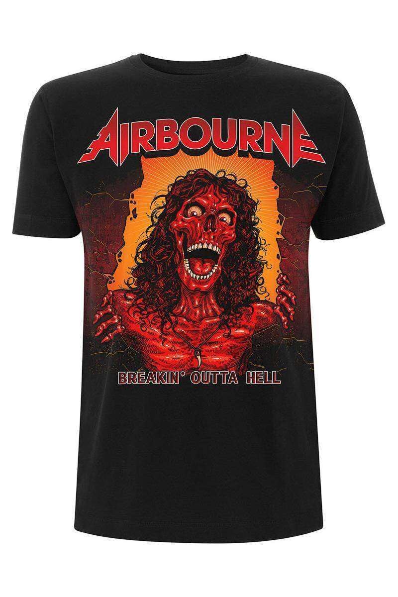 Tricou pentru barbati, Airbourne, BOH Skeleton, Negru, L