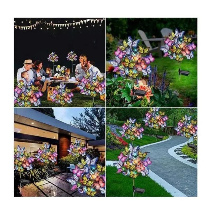 Set 4 lampi solare LED decor gradina alimentare solara