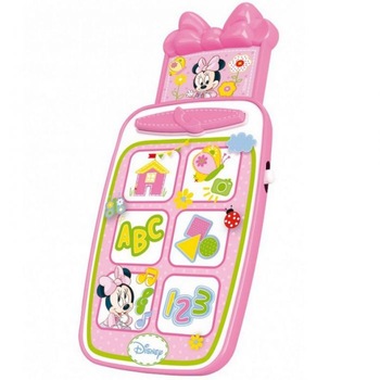 Jucarie interactiva bebelusi, Clementoni, Smartphone Minnie Mouse Jucarie interactiva bebelusi, Clementoni, Smartphone Minnie Mouse