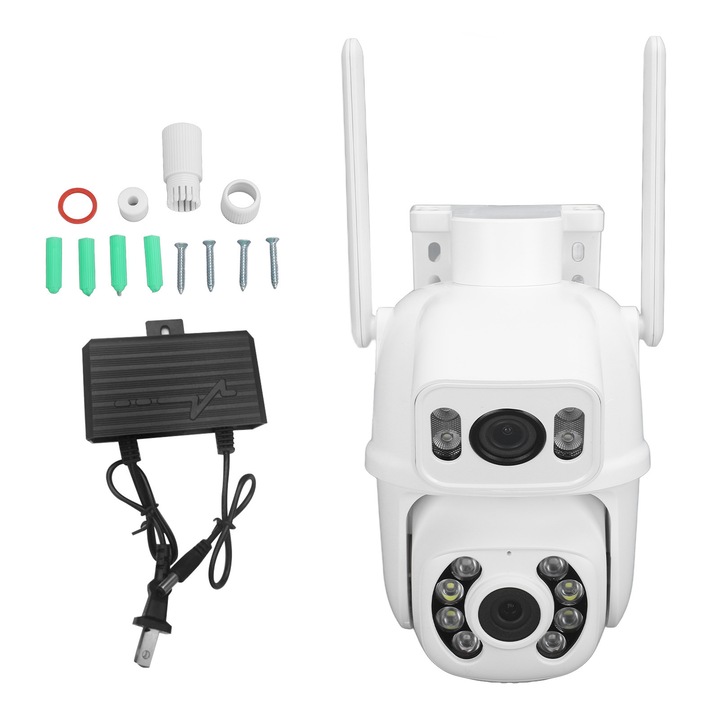 Камера за сигурност с два обектива, 3MP, нощно виждане IP66