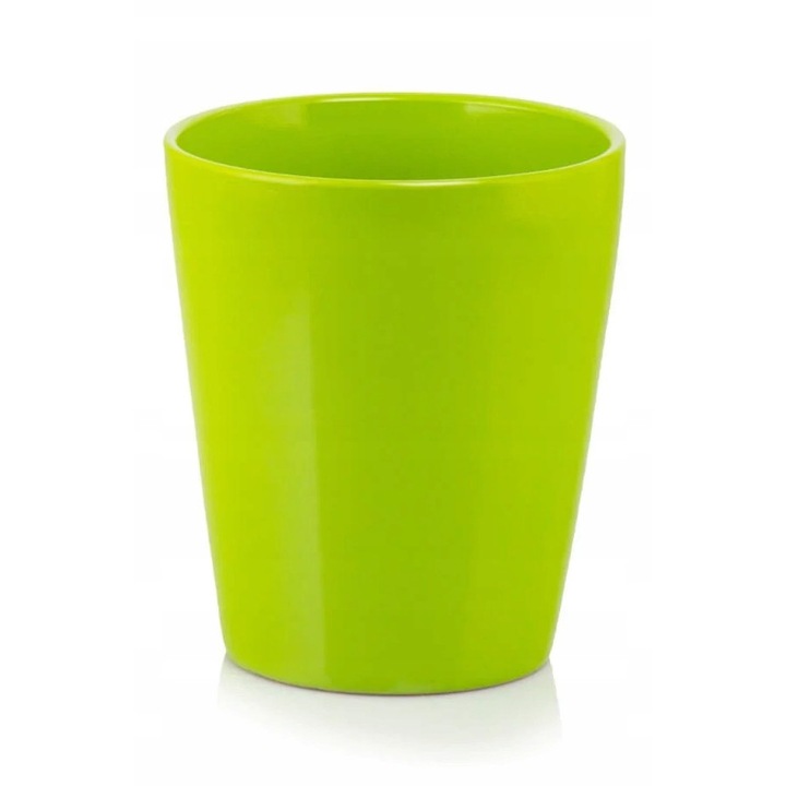 Ghiveci ceramic verde 15 cm pentru orhidee