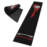 Covor protectie dart Relaxdays 60x260cm alb rosu negru