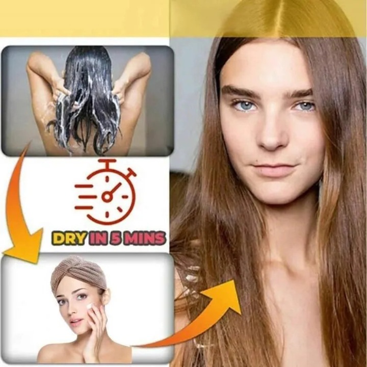 Set 2 prosoape microfibra superabsorbante bej si maro cu nasture