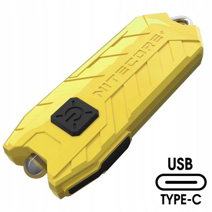 Lanterna breloc Nitecore TUBE v2.0, galbena, USB-C, 55lm