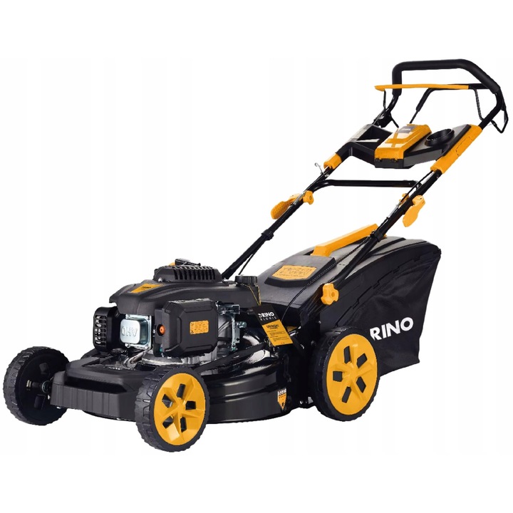Косачка Rino MOW51P, 4 kW, 51 см, със самоход, кош 60 л, регулиране на височината в 8 позиции