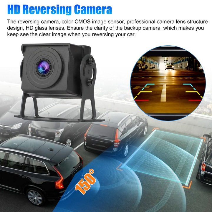Camera auto spate 1080P cu monitor, rezistenta la apa, vedere nocturna