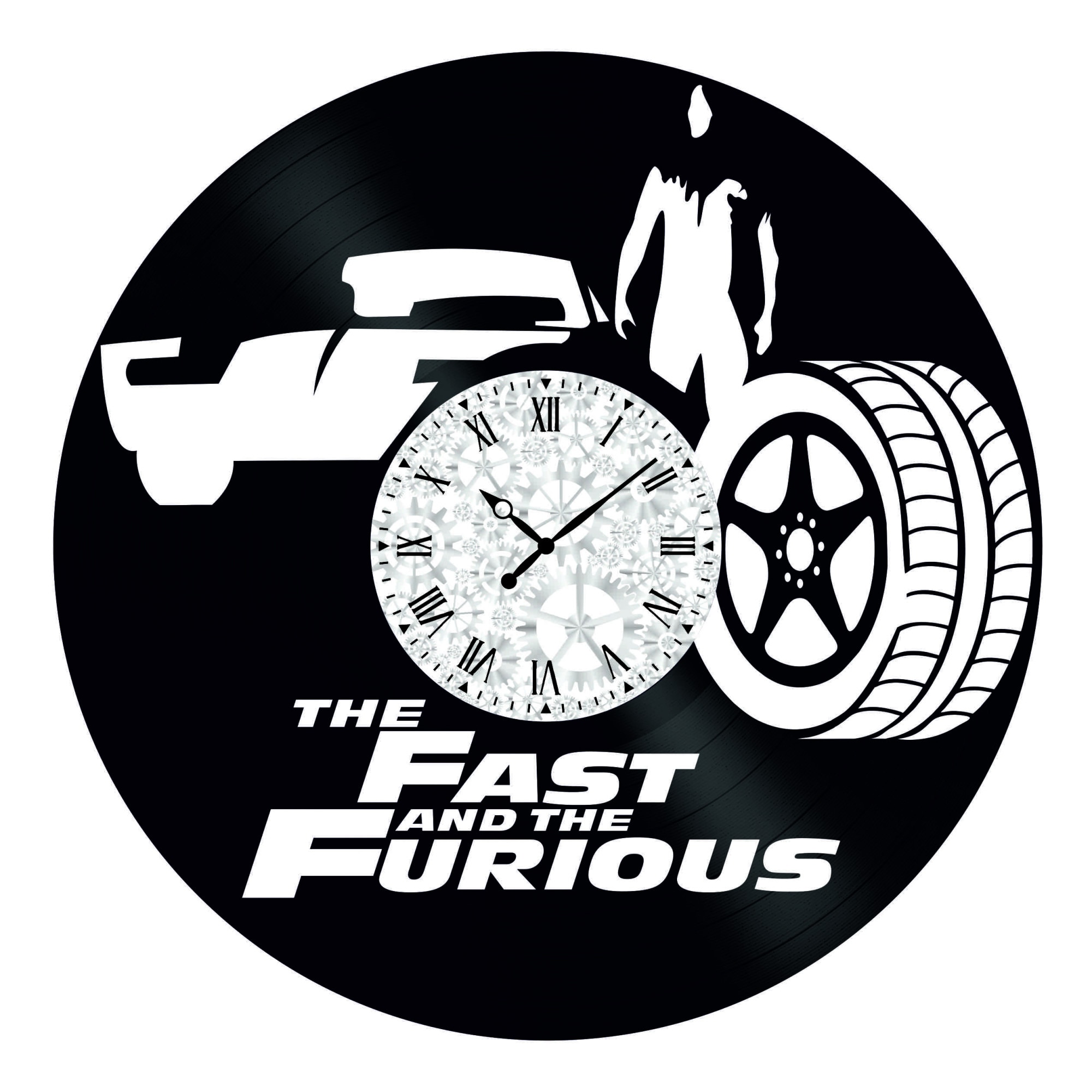 Ceas de perete Vintage din Vinyl - Revival Vinyl Wall Clock The Fast and Furious