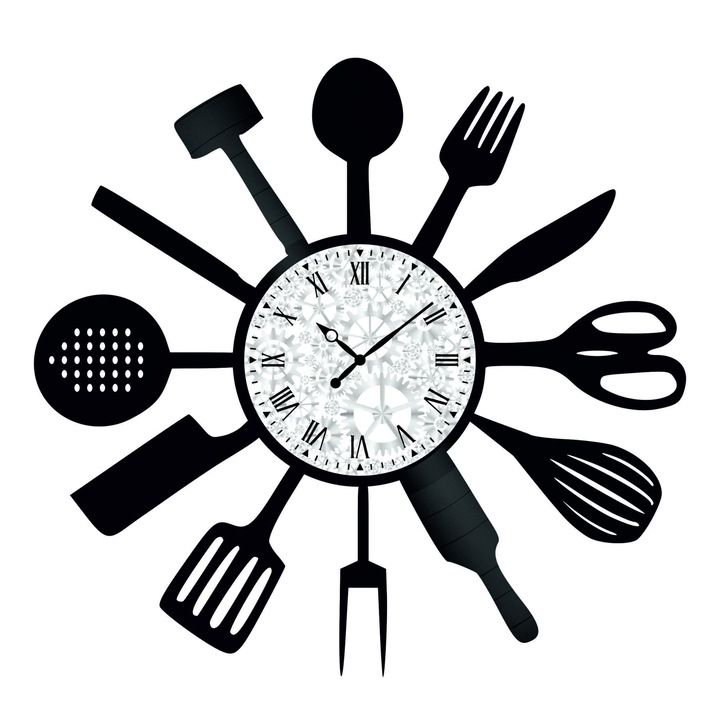 Винтидж винилов стенен часовник - Възрожденски винилов стенен часовник Кухненски комплект - Кухненски комплект