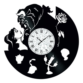 Ceas de perete Vintage din Vinyl - Revival Vinyl Wall Clock Frumoasa si Bestia Ceas de perete Vintage din Vinyl - Revival Vinyl Wall Clock Frumoasa si Bestia