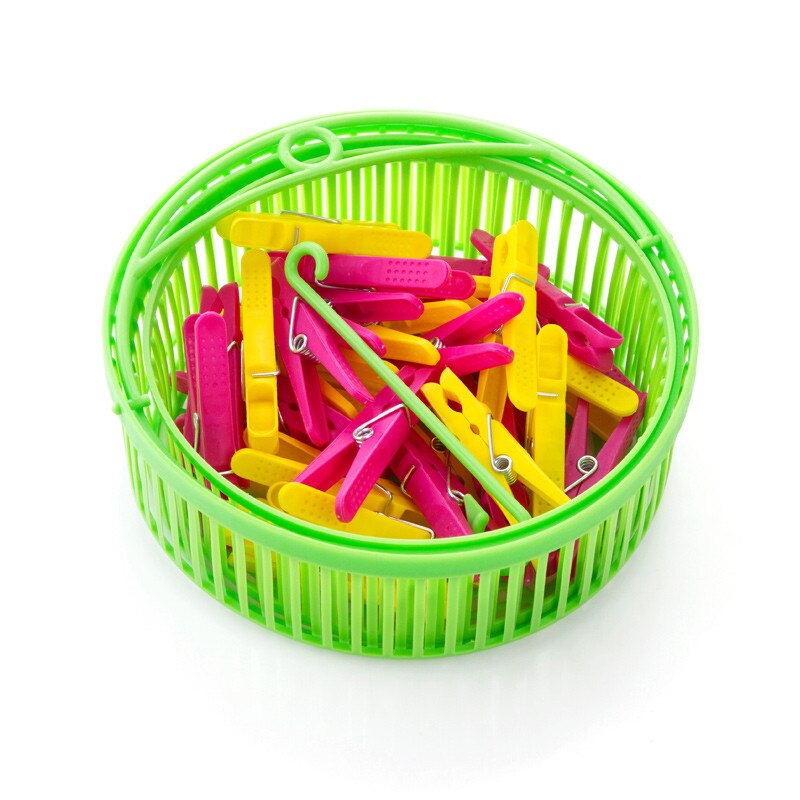 Cos din plastic cu 36 de carlige pentru uscat rufe, plastic