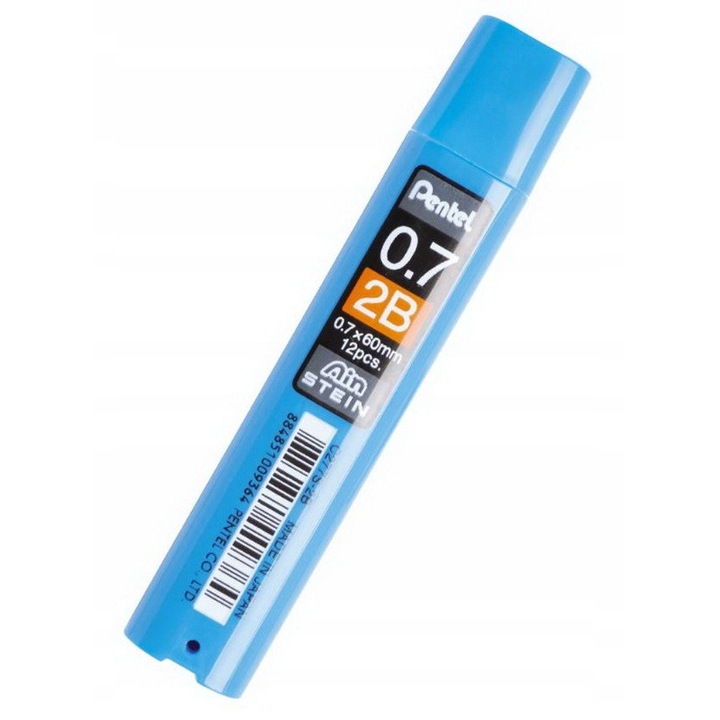 Графит за молив Pentel AinStein 0.7mm 2B, устойчив, черен