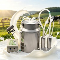 Mulgator electric, Rqiurpn, 10L, Pentru vaci, Baterie Incorporata, Cu incarcator, Perie de curatare, Oprire automata cand este plina, Masaj bionic, Otel inoxidabil