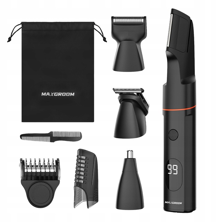 Тример MAXGROOM LK-881 мултифункционален, черен, 1-9мм, 90мин, USB-C